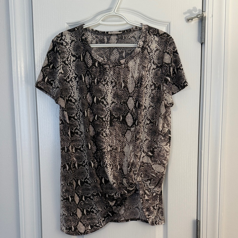 Snakeskin Print Women's Top